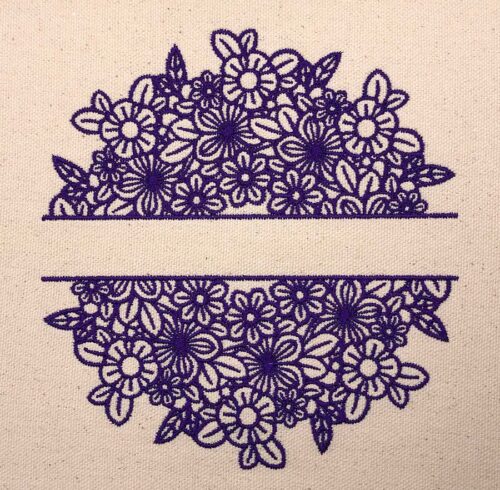 split floral mandala esa font