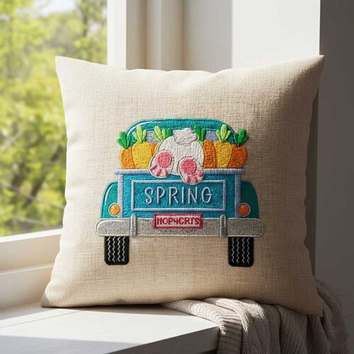 Easter Truck 3 Cushion