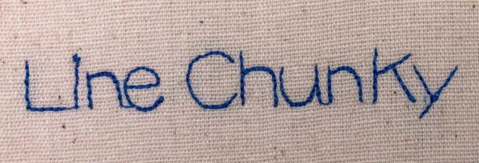 Line Chunky sew out esa font