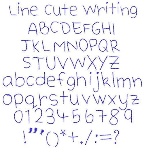 Line Cute Writing esa font icon