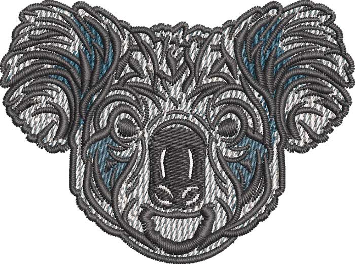 AF-Koala | Embroidery Legacy Koala face embroidery design