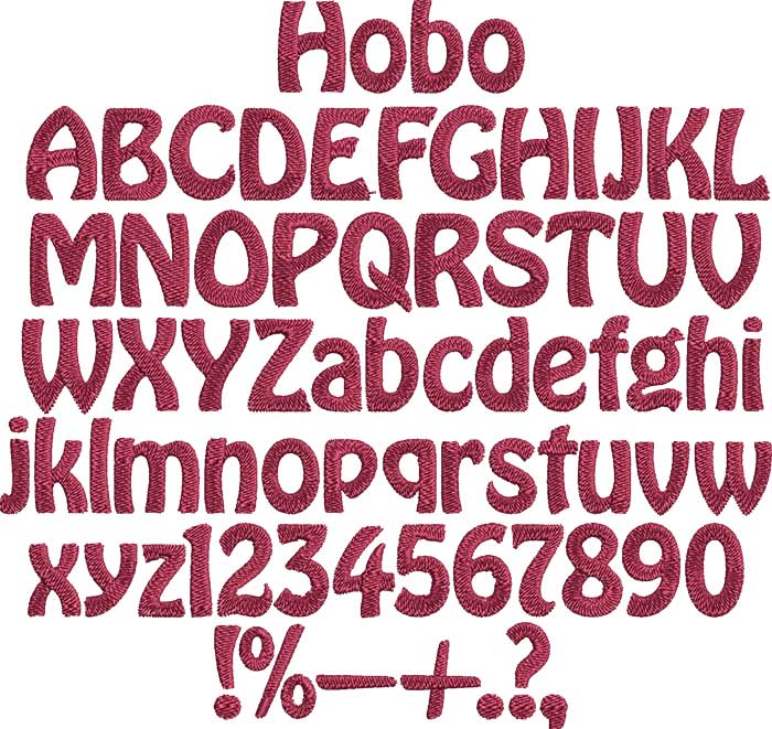 Hobo | Embroidery Legacy Hobo BX Embroidery Font