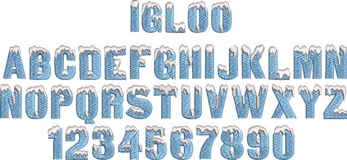 Igloo | Embroidery Legacy Igloo BX embroidery font