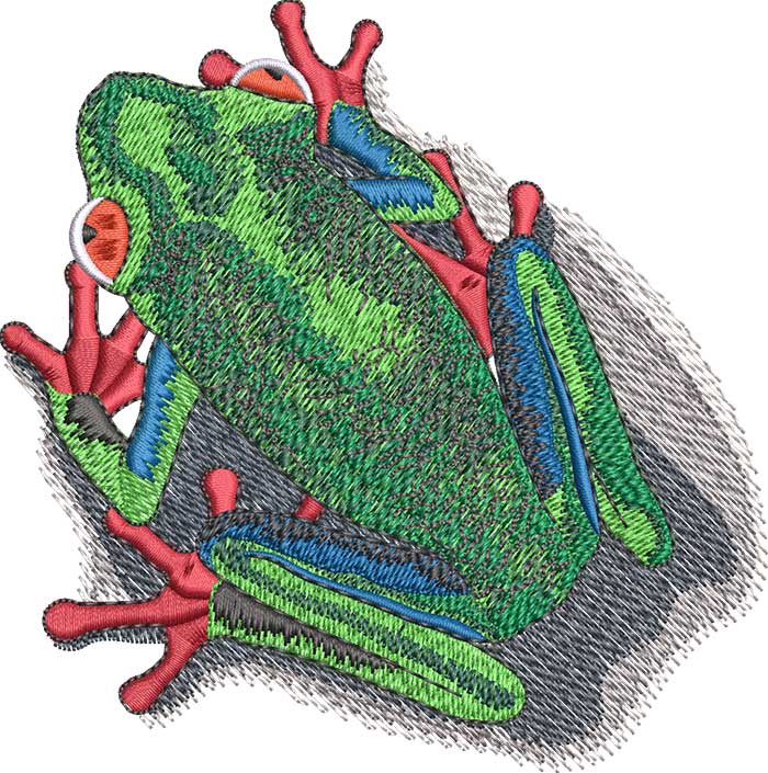 K-8232LittleGreenFrog_L | Embroidery Legacy Little green frog embroidery design