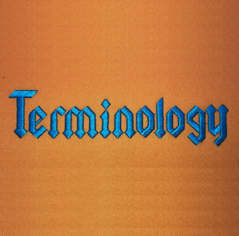 embroidery terminology stitched