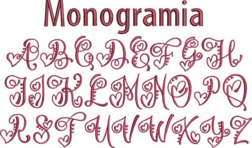 Monogramia BX embroidery font