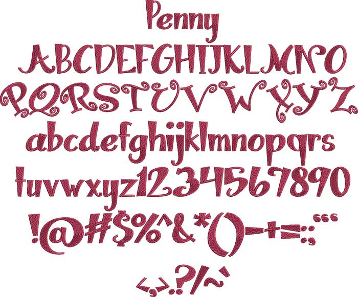 Penny | Embroidery Legacy Penny Bx Embroidery Design