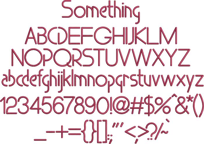 Something | Embroidery Legacy Something Bx Embroidery Font
