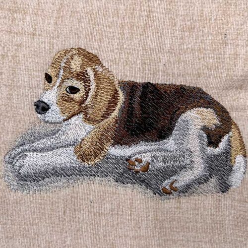 Beagle dog embroidery design
