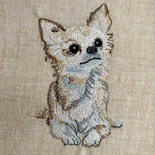 Chihuahua dog embroidery design