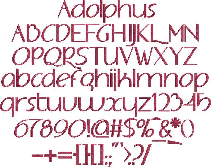 Adolphus | Embroidery Legacy Adolphus BX embroidery font