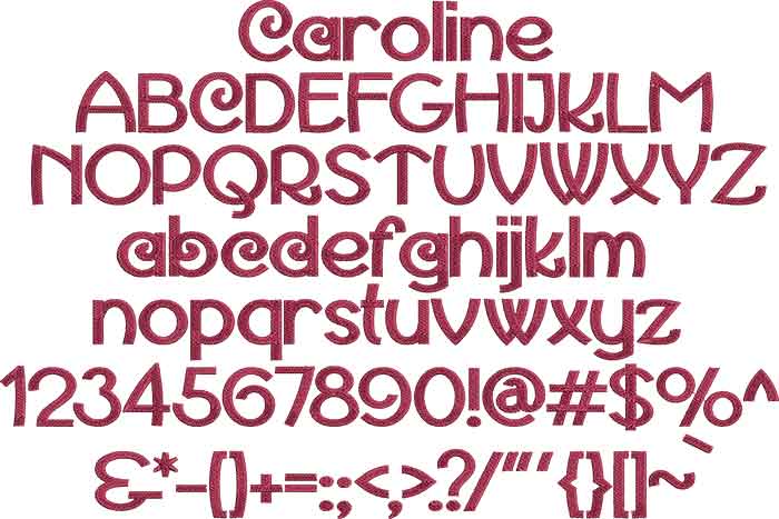 Caroline | Embroidery Legacy Caroline BX embroidery font