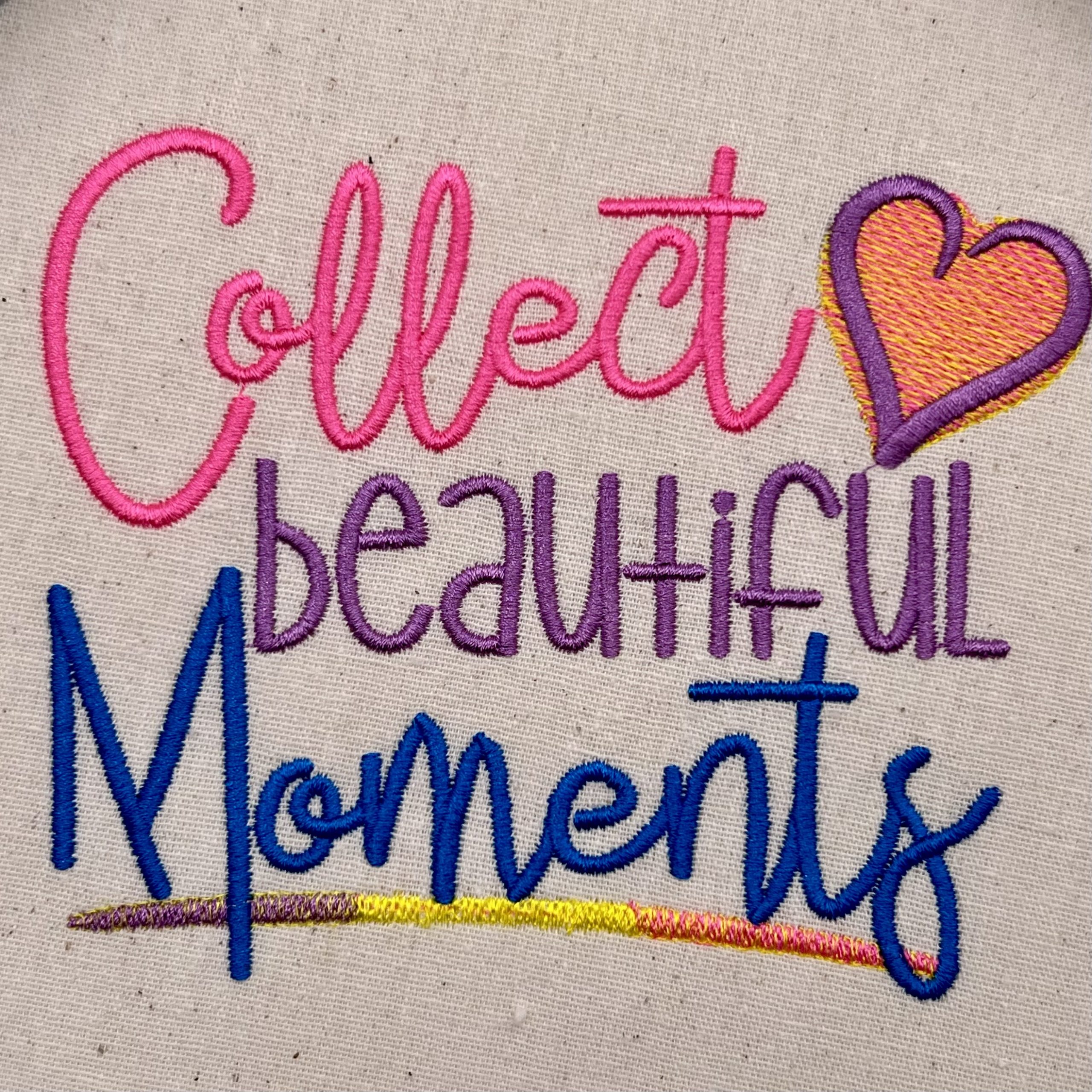 Collect Beautiful Moments Embroidery Design | Embroidery Legacy Collect Beautiful Moments Embroidery Design