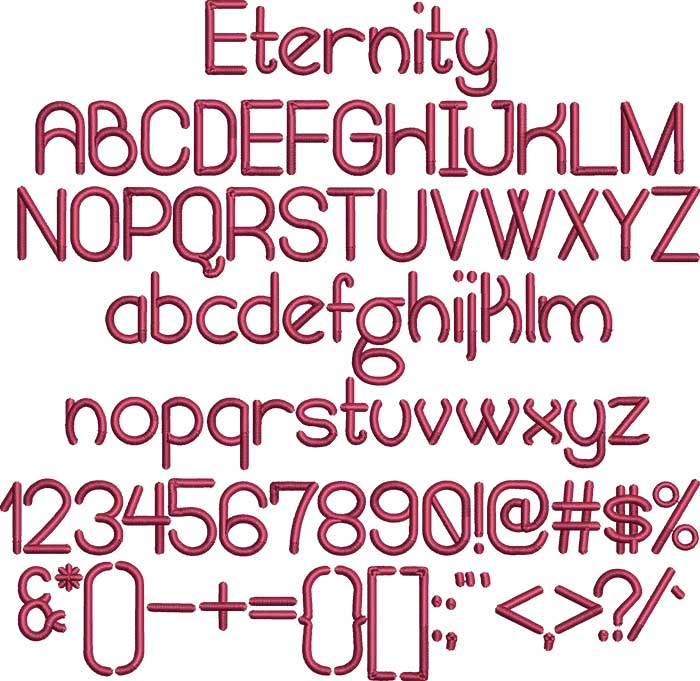 Eternity | Embroidery Legacy Eternity BX embroidery font