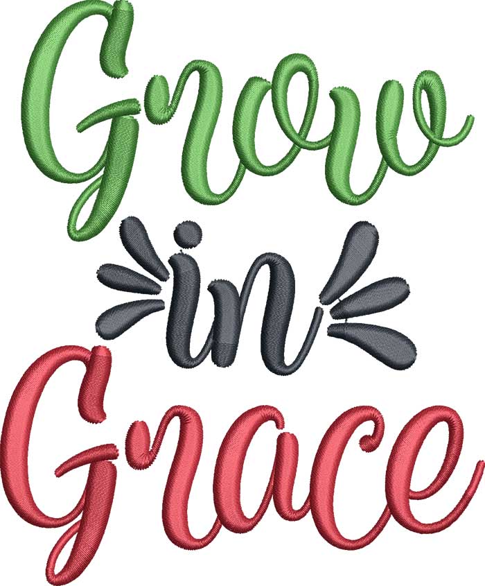 GrowInGrace | Embroidery Legacy Grow In Grace Embroidery Design