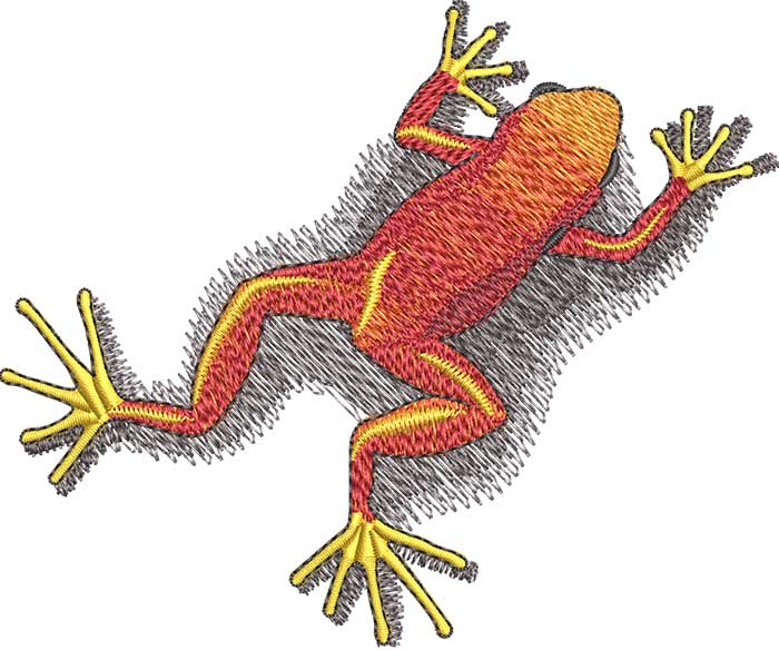K-8235LittleOrangeFrog_L | Embroidery Legacy Little Orange Frog