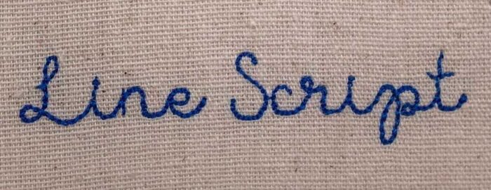 Line Script essa font sew out