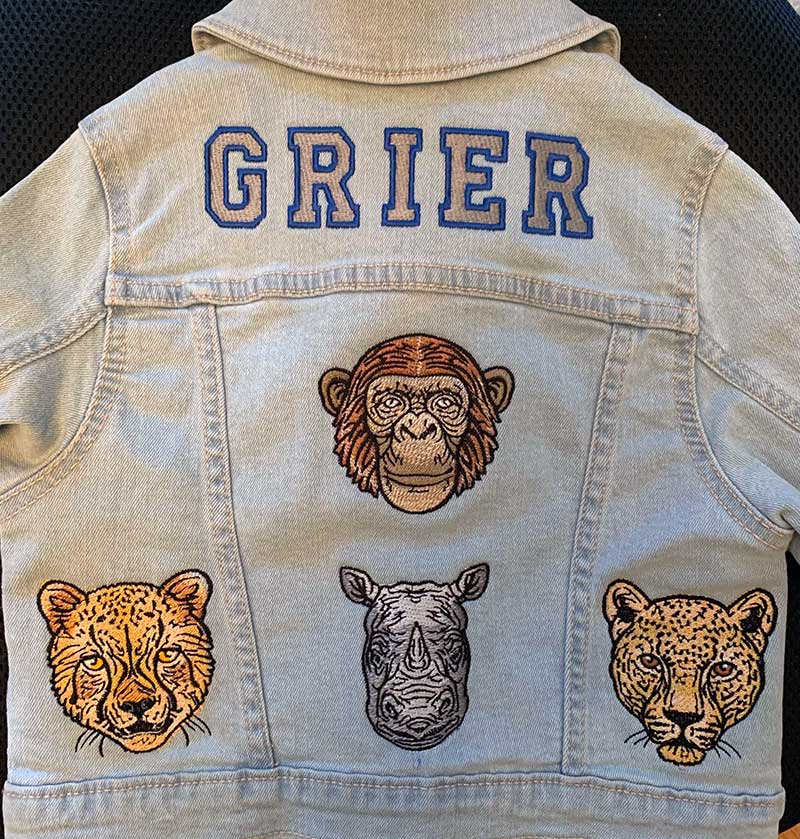 animalfacesjacket | Embroidery Legacy animal faces jacket