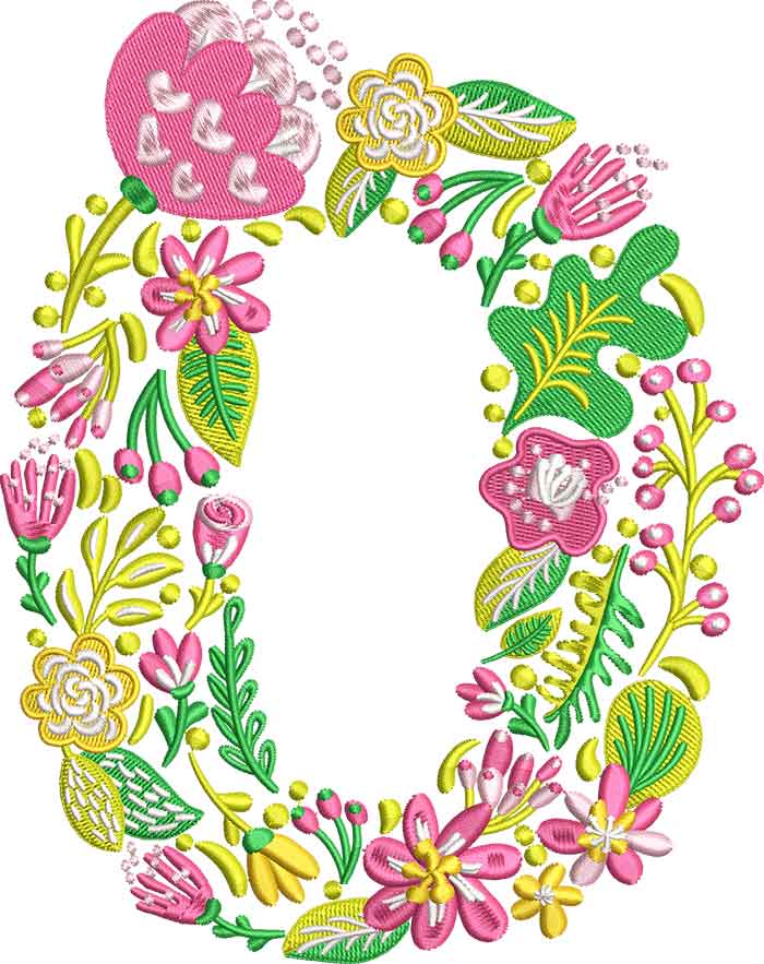 | Embroidery Legacy Summer Flowers Font 0
