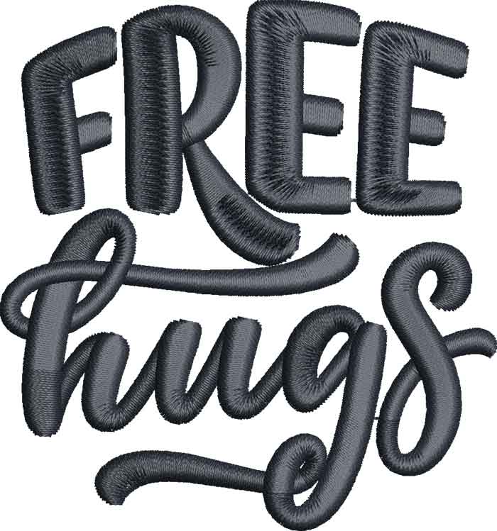 FunnySayings_14 | Embroidery Legacy Free Hugs embroidery design