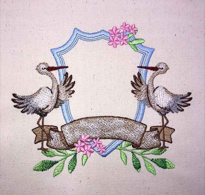 Baby Crest embroidery design