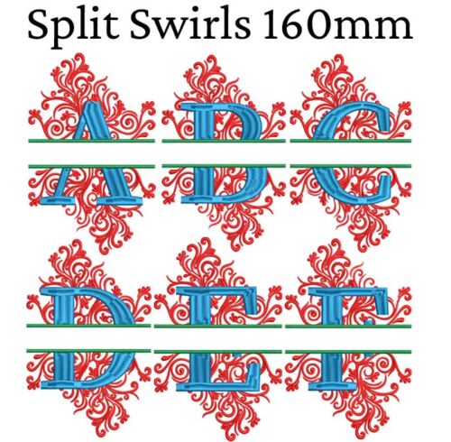 Split Swirls ESA font