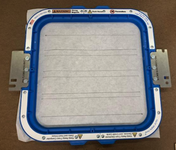 stitched ribbon guide lines hatch