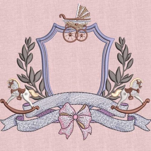 baby crest 5 embroidery design