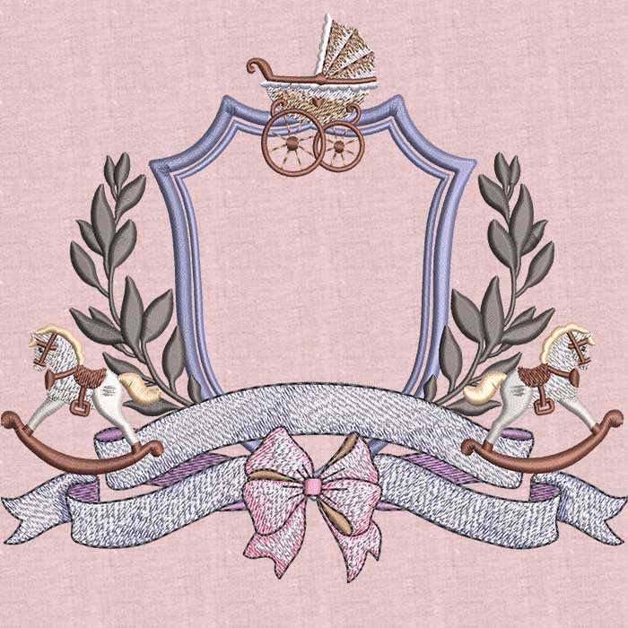 baby crest 5 embroidery design