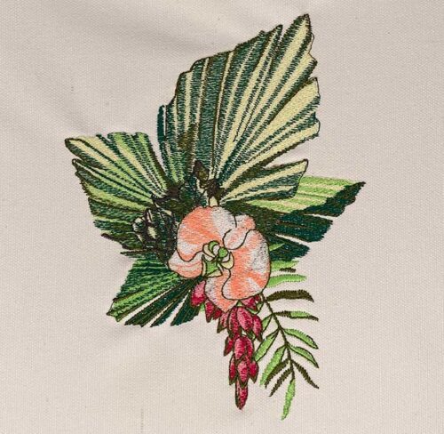 flower of paradise embroidery design
