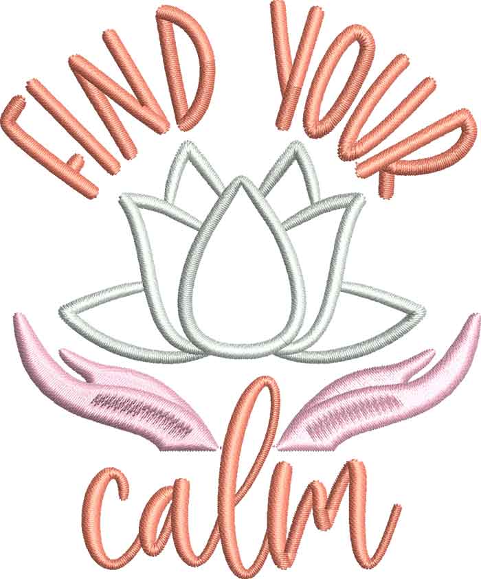 HBH-FindYourCalm | Embroidery Legacy Find Your Calm Embroidery Design