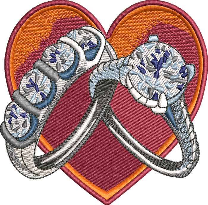 L-8429WeddingRings1_L | Embroidery Legacy wedding rings 1 embroidery design