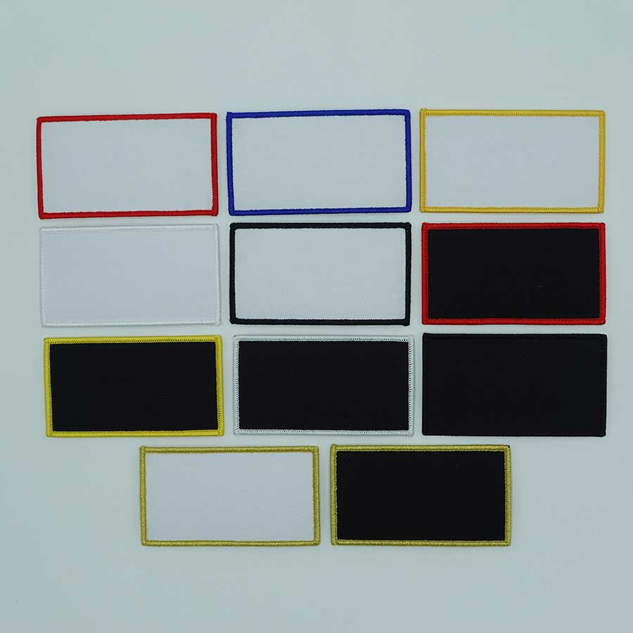 Red Edge Rectangle Patch Ready-Made-Rectangle-Patches | Embroidery Legacy