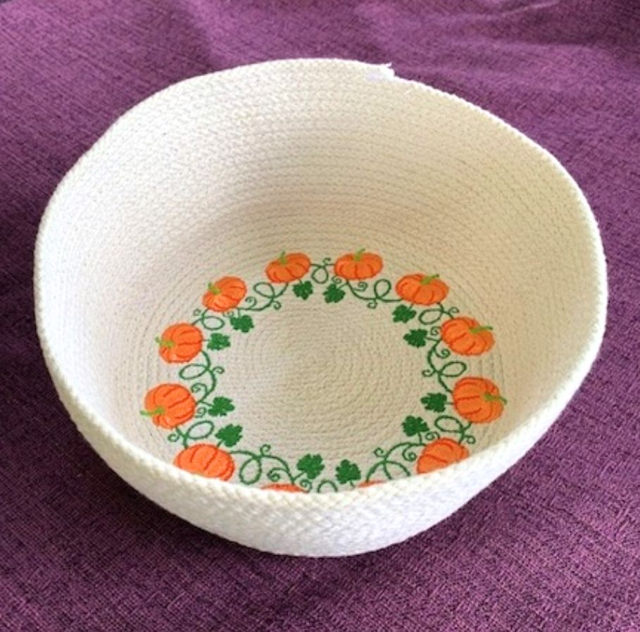 How To Easily Create And Embroider A Sewn Rope Basket
