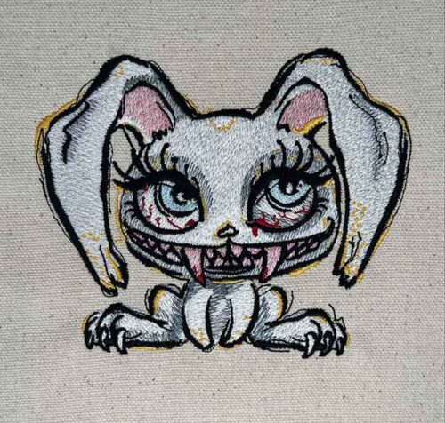 rabbit embroidery design
