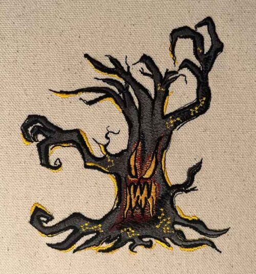 tree embroidery design