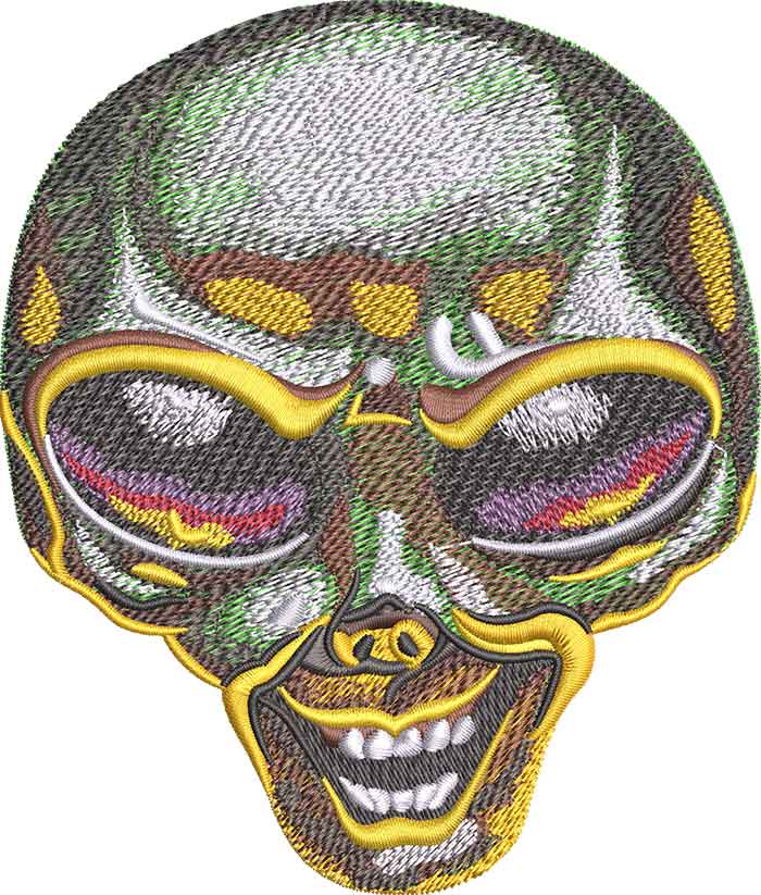 L-8465AlienHead_L | Embroidery Legacy Alien head embroidery design