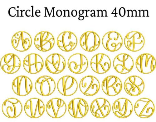 Circle mono 40 mm esa font