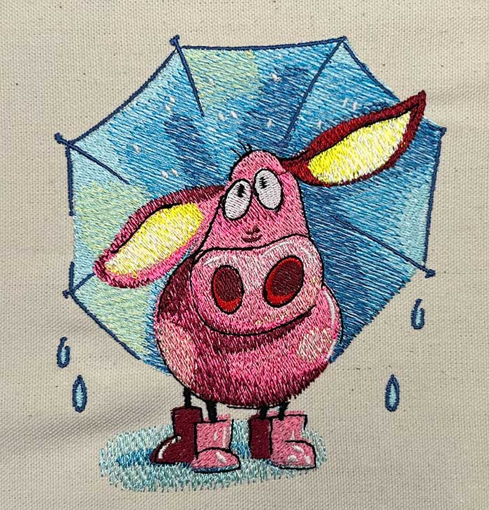 FP3_wet | Embroidery Legacy Funny Pigs wet embroidery design
