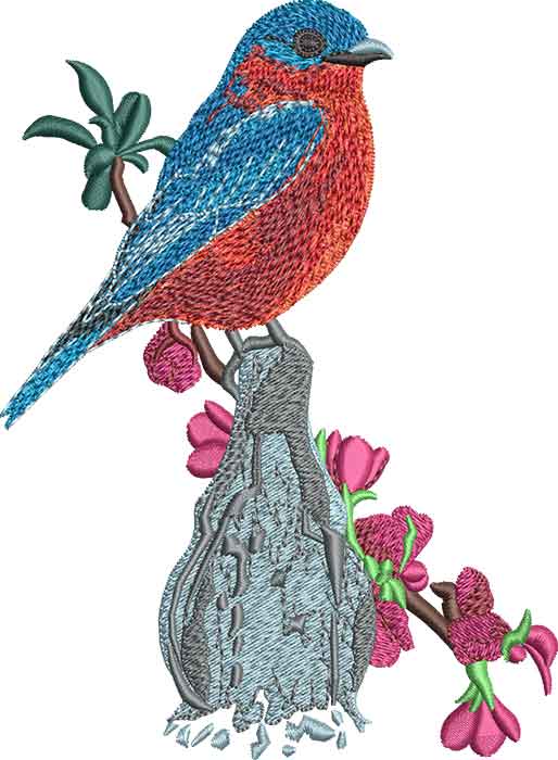 L-8507Bluebird_L | Embroidery Legacy Bluebird L Embroidery Design