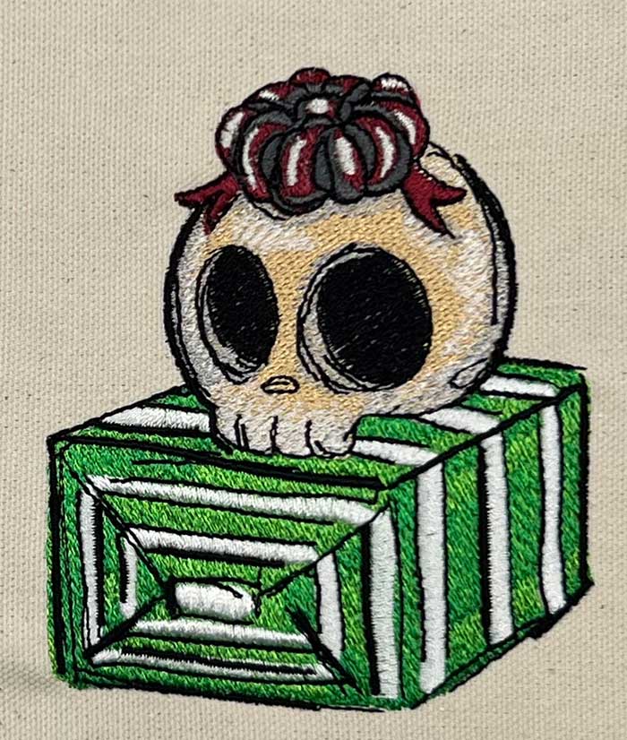 SkeletonHoliday2 | Embroidery Legacy skeleton holiday embroidery design