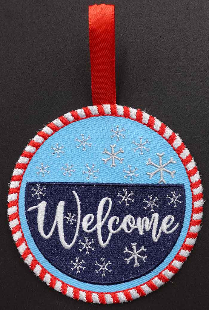 Welcome | Embroidery Legacy welcome ornament embroidery design