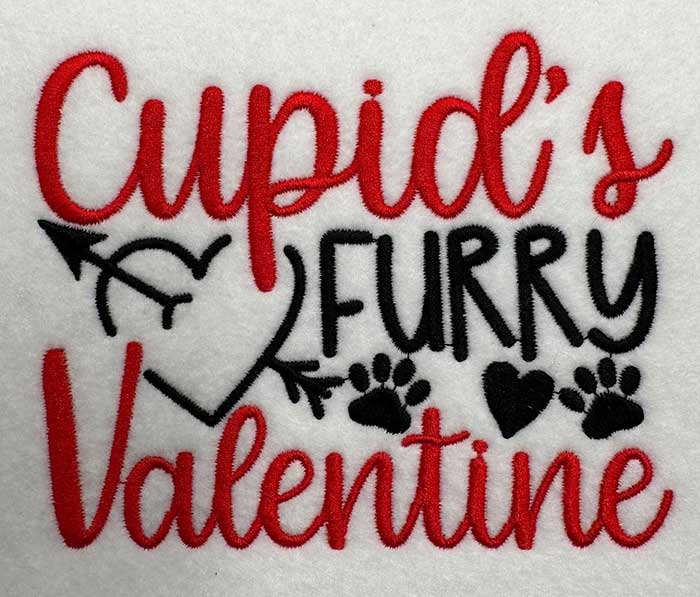 FurryValentine_sewout | Embroidery Legacy Cupids furry valentine embroidery design