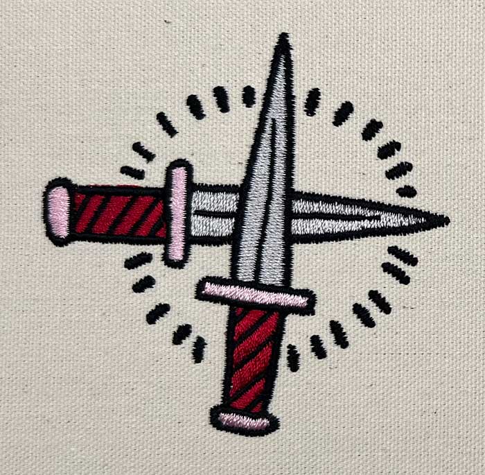 GG_CrossedDaggers | Embroidery Legacy crossed daggers embroidery design