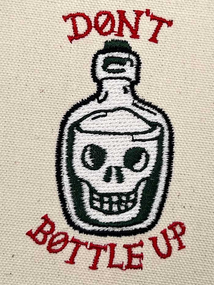 GG_DontBottleUp | Embroidery Legacy don't bottle up embroidery design