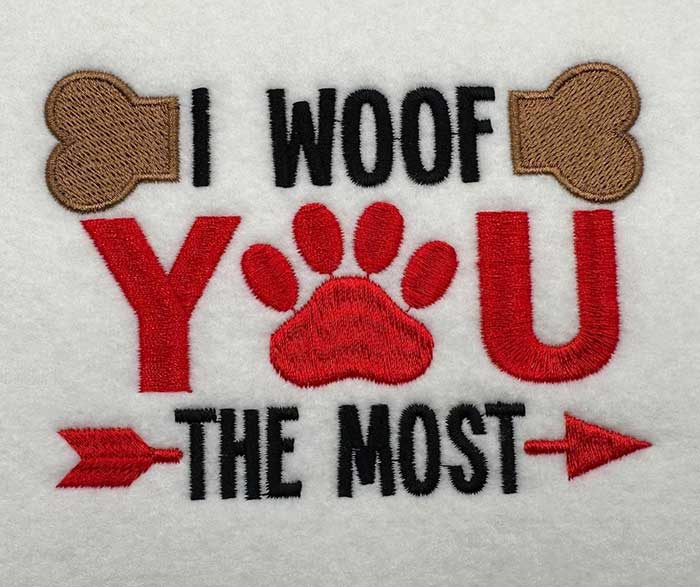 IWoofYou_sewout | Embroidery Legacy I woof you embroidery design