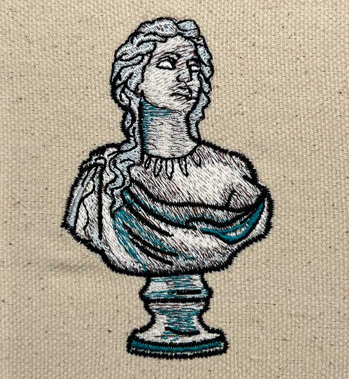 L-8612MuseumStatue_sewout | Embroidery Legacy museum statue embroidery design