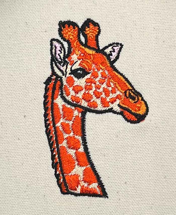 L-8615GiraffeFace_sewout | Embroidery Legacy giraffe face embroidery design