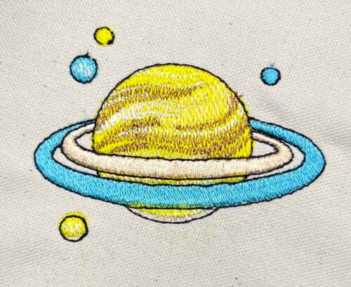 saturn embroidery design