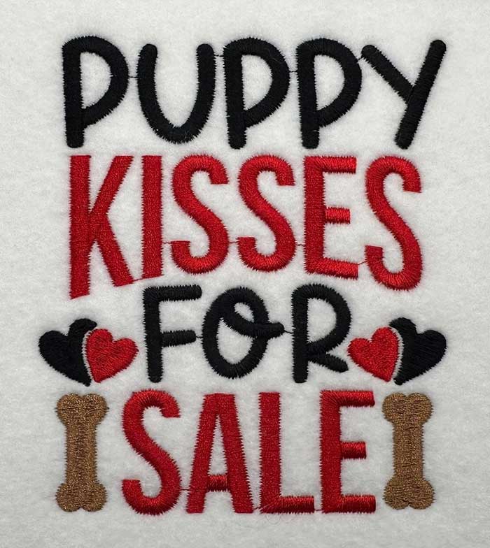 PuppyKisses_sewout | Embroidery Legacy Puppy Kisses for sale embroidery design